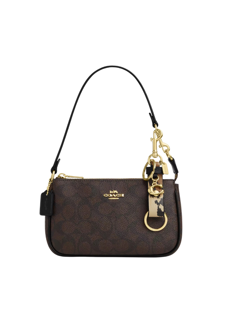 ( PREORDER ) Coach Trigger Snap Bag With Leopard Print Charm In Gold Leopard Multi CCF51