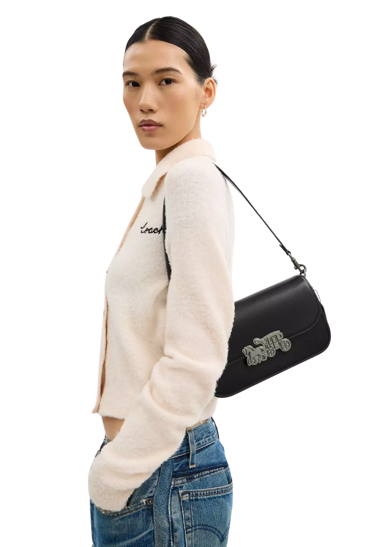 ( PREORDER ) Coach Harper Shoulder Bag In Gunmetal Black CCE65