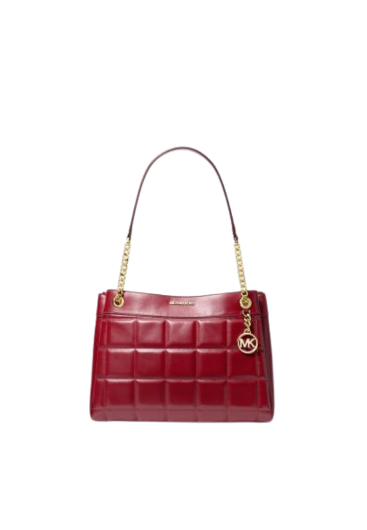 ( PREORDER ) Michael Kors Susan Medium Shoulder Bag In Deep Red 30F4GUSE2L