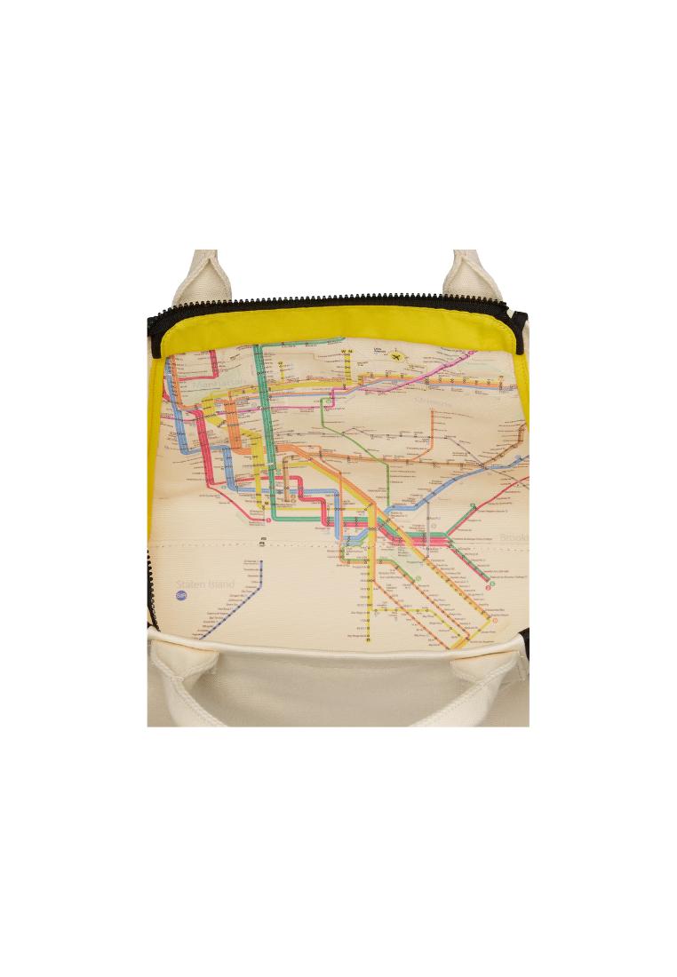 ( PREORDER ) Kate Spade Dash Taxi Canvas Tote Bag In Natural Multi KN956