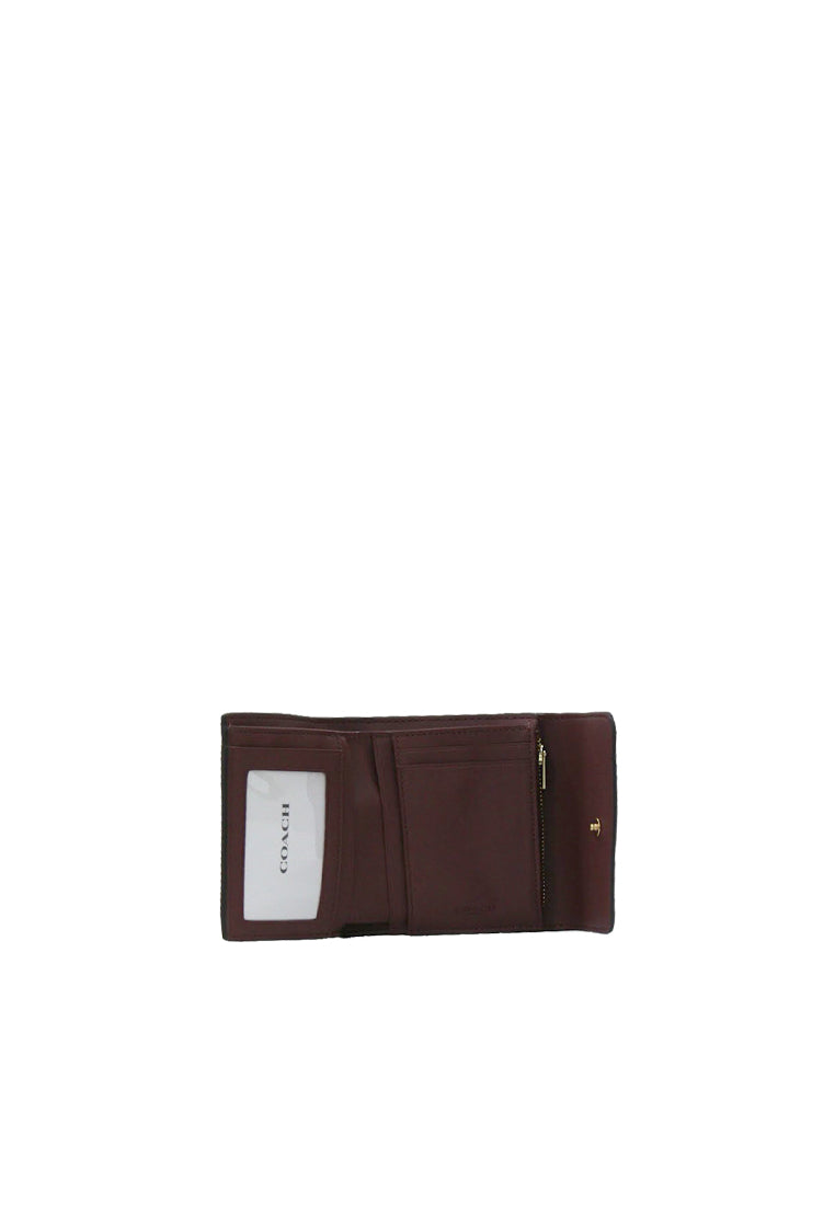 Coach Small Trifold Wallet CE930 In Brown 1941 Red