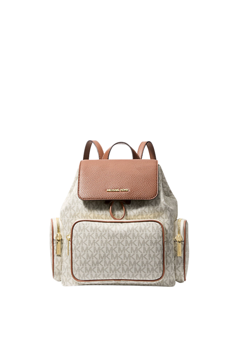 ( PREORDER ) Michael Kors Merritt Small Signature Logo Cargo Backpack In Vanilla 35S6G0WB5B