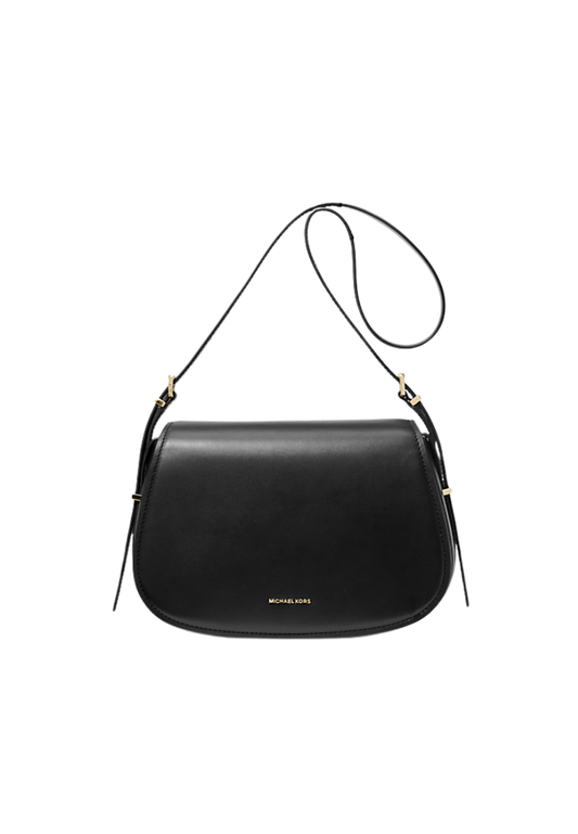 ( PREORDER ) Michael Kors Lydia Medium Leather Crossbody bag In Black 30R5GL0M2L