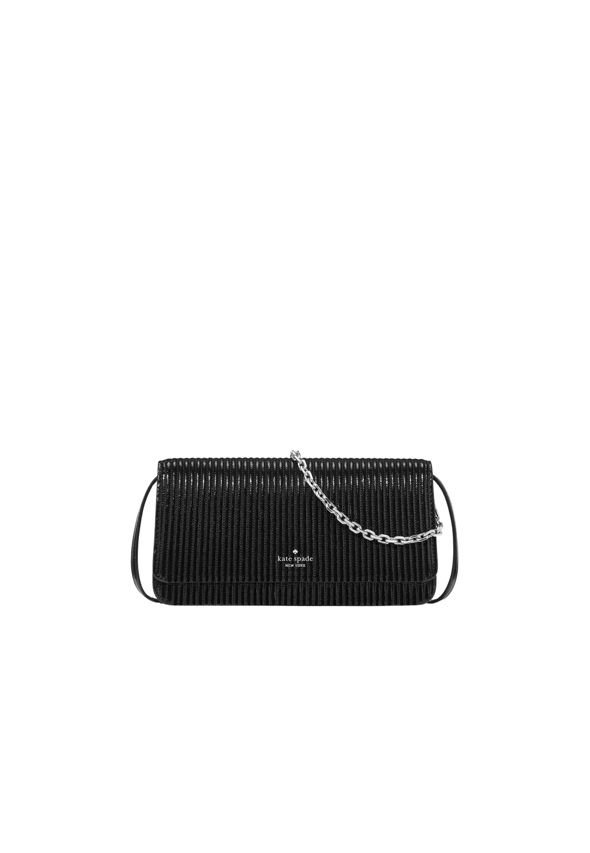 Kate Spade Ivy Shiny Quilted Crossbody Bag In Black KP312