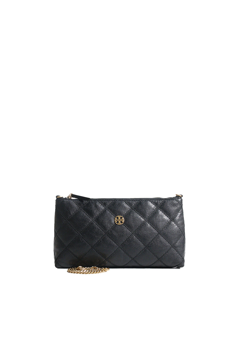 Tory Burch Willa Zip Shoulder Bag In Black 160651