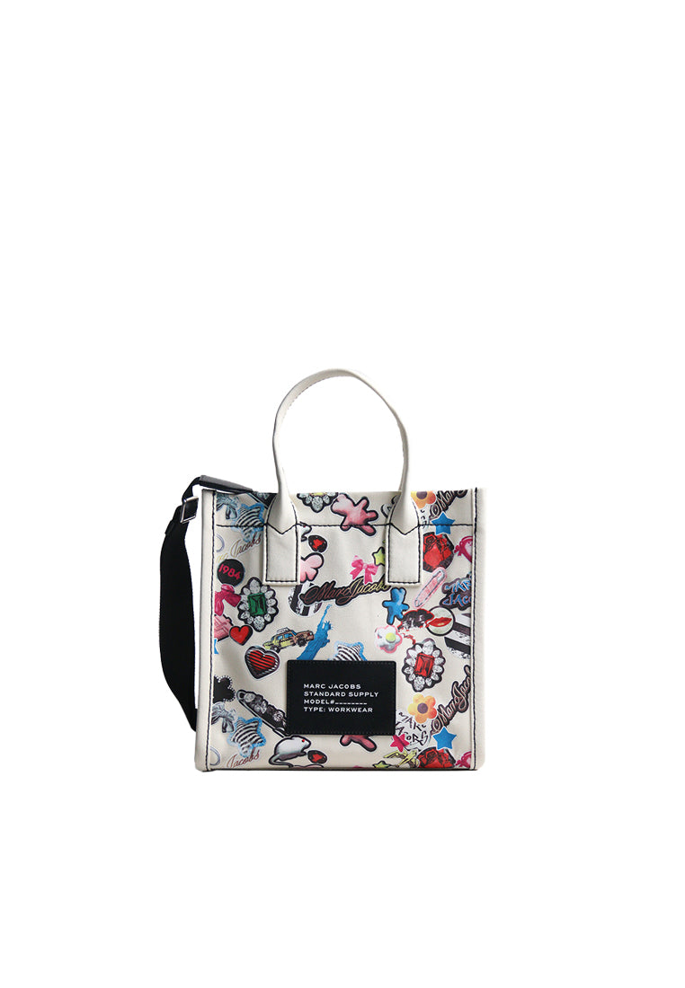 Marc Jacobs Printed Canvas Small Tote Bag In White Multi 4S6HTT022H02