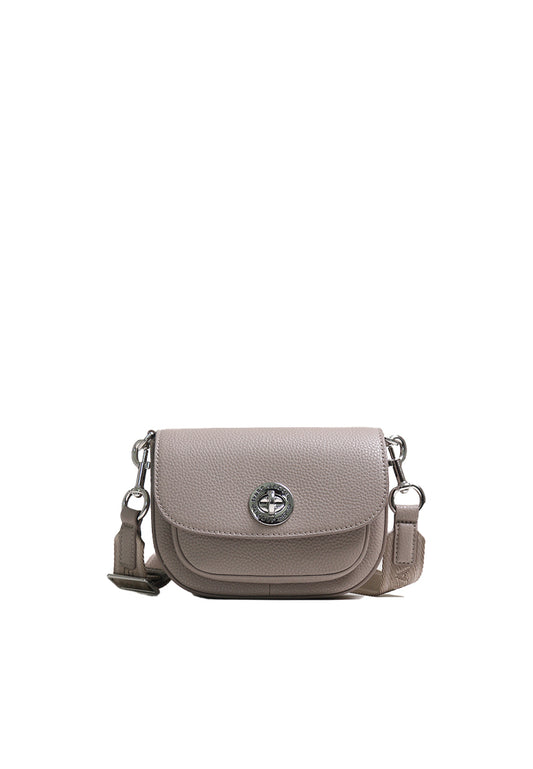 Marc Jacobs Turnlock Logo Mini Crossbody Bag In Concrete 4R3HMS002H02