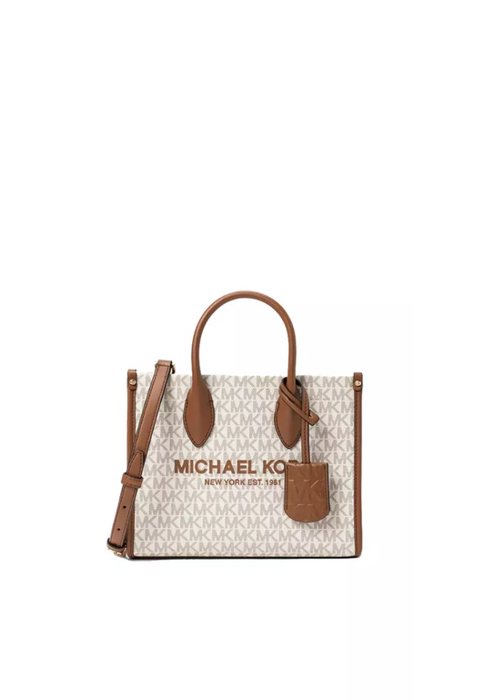 Michael Kors Mirella 35F2G7ZC5B Small Crossbody Tote Bag In Vanilla