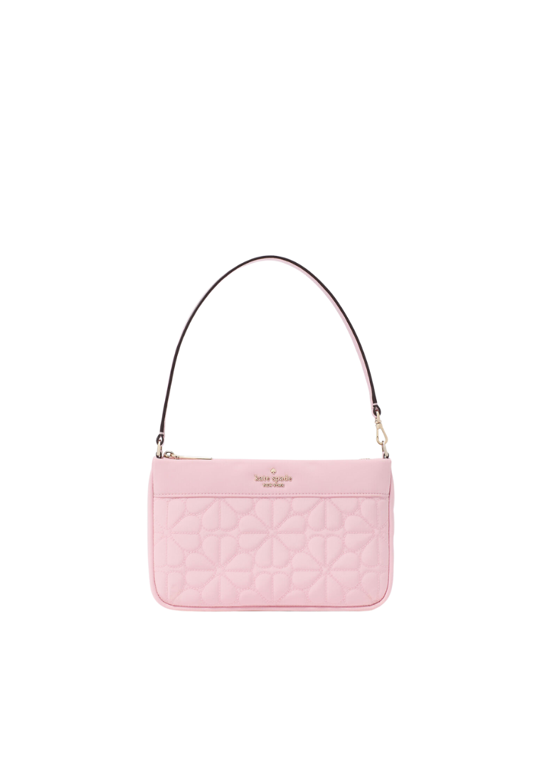 ( PREORDER ) Kate Spade Spade Flower Quilted Fabric Wrislet In Pink Horizon KK255