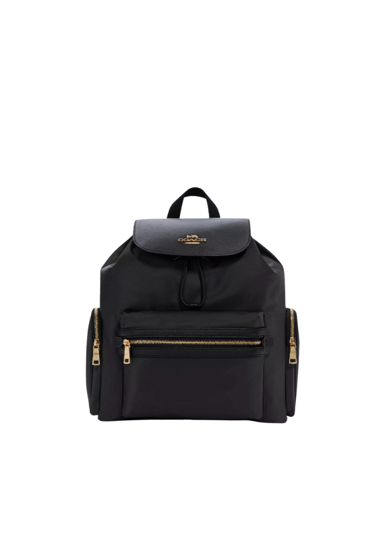 ( PREORDER ) Coach Backpack Non Leather In Gold Black C6808