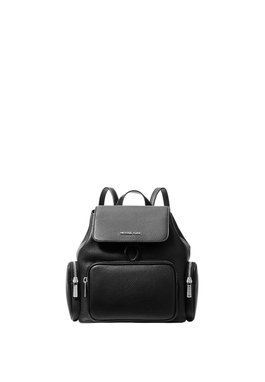 ( PREORDER ) Michael Kors Merritt Small Pebbled Leather Cargo Backpack In Black 35S6S0WB5L