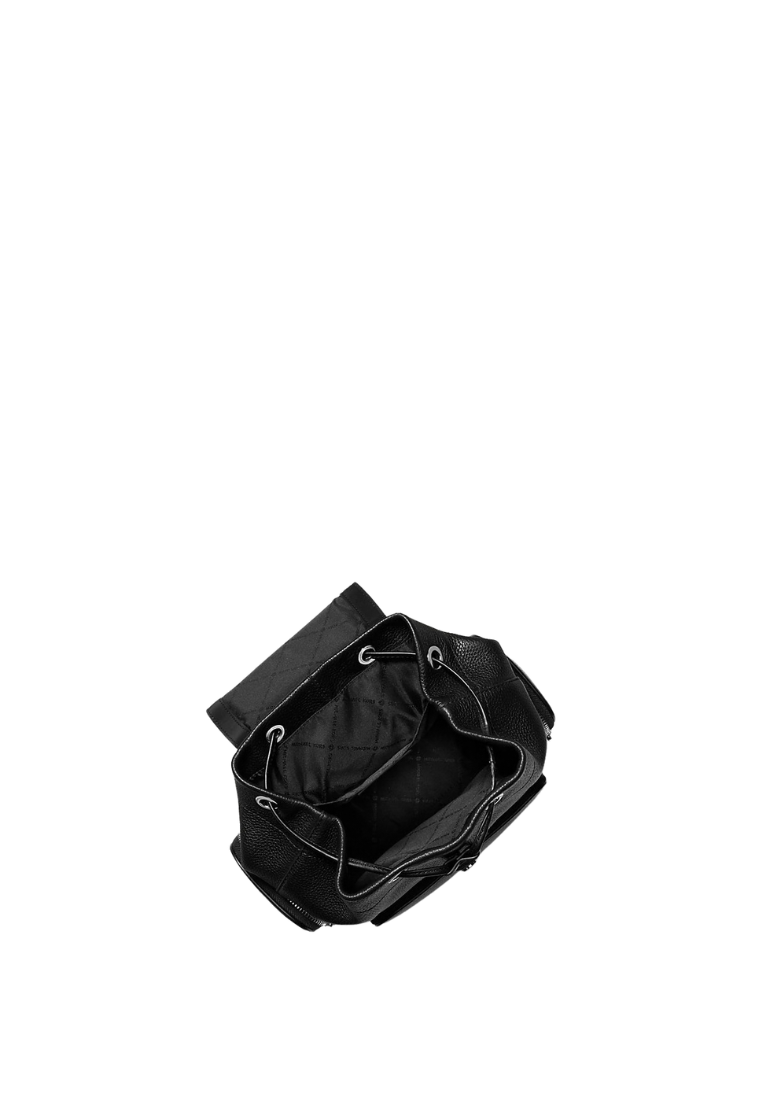 ( PREORDER ) Michael Kors Merritt Small Pebbled Leather Cargo Backpack In Black 35S6S0WB5L