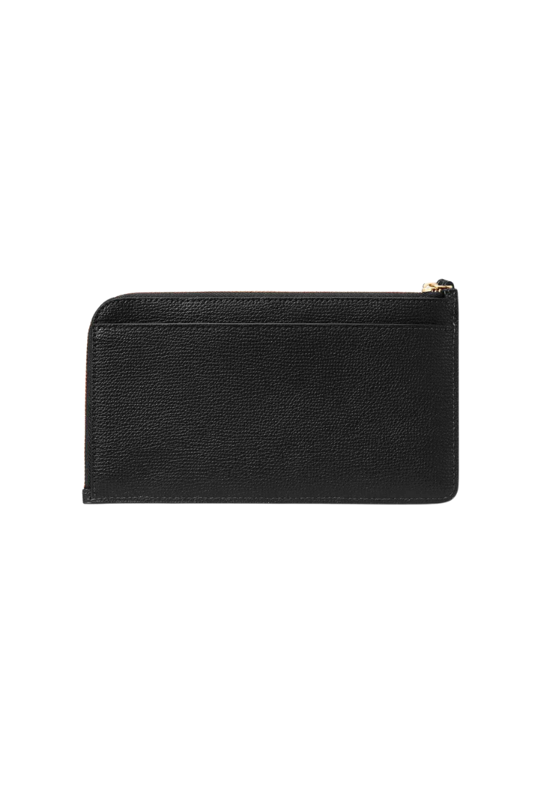 Kate Spade Lucy Spade Flower Embroidered Wallet Medium L-zip In Black KL857