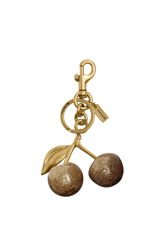 ( PREORDER ) Coach Cherry Bag Charm In Brass 77840