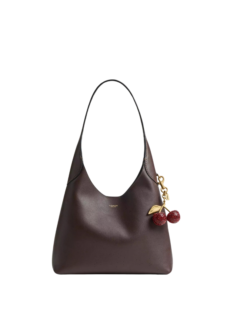 ( PREORDER ) Coach Crystal Cherry Bag Charm In Brass Red CCD32
