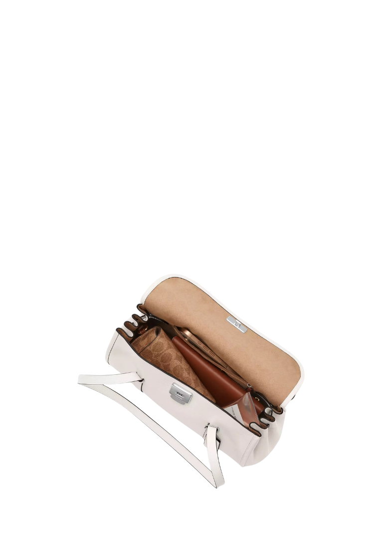 ( PREORDER ) Coach Bridget Flap Shoulder Bag In Silver CDB04