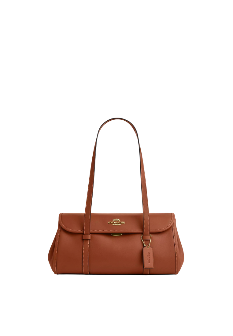 ( PREORDER ) Coach Bridget Flap Shoulder Bag In Gold Tan CDB05