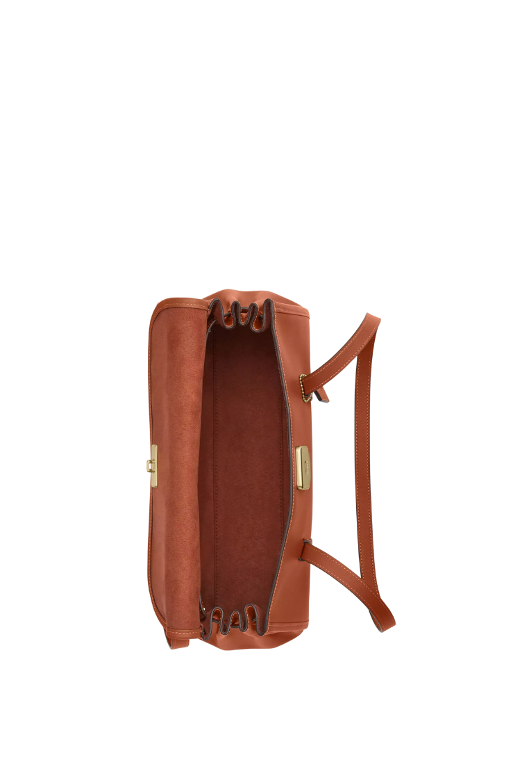 ( PREORDER ) Coach Bridget Flap Shoulder Bag In Gold Tan CDB05