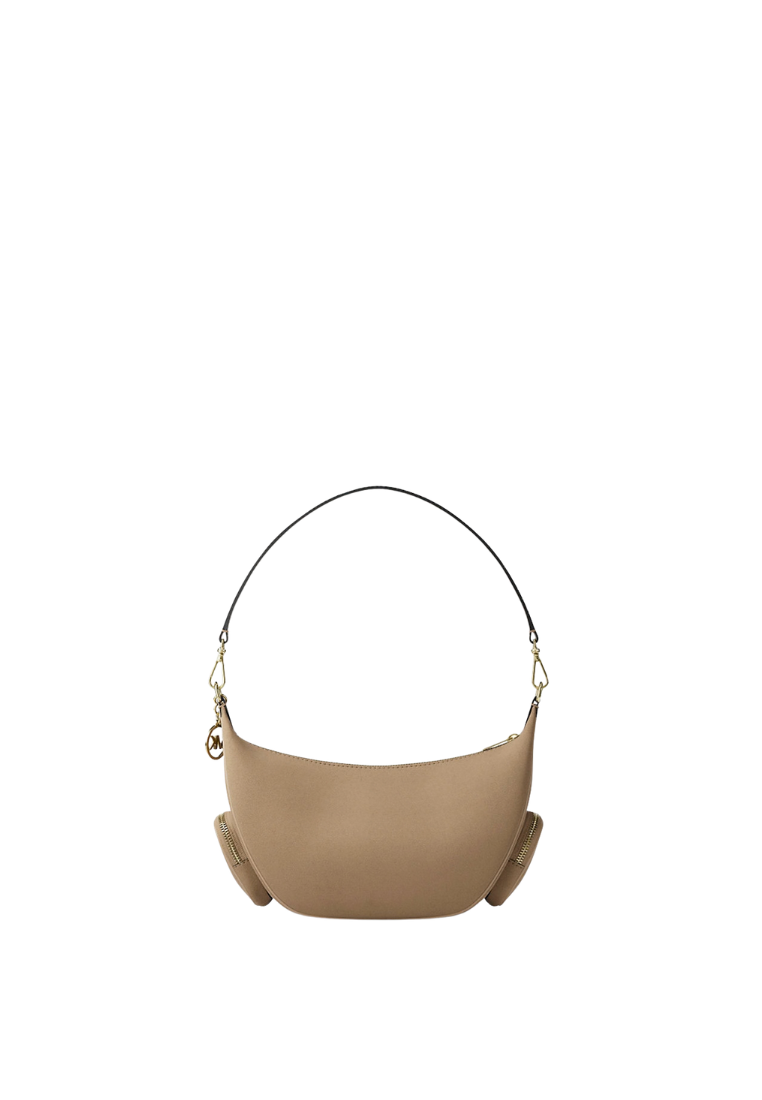 ( PREORDER ) Michael Kors Merritt Medium Suede Convertible Shoulder Bag In Camel 35S6G0WS8S