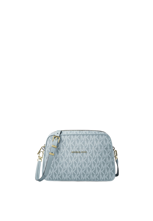 ( PREORDER ) Michael Kors Jet Set Small Signature Logo Camera Crossbody Bag In Chambray 32F5GJ6C5V