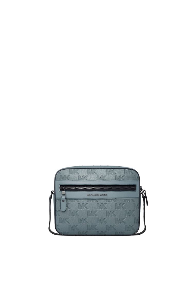 ( PREORDER ) Michael Kors Jet Set Logo Embossed Leather Crossbody Bag In Chambray 33S6LJSM1L