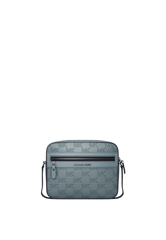 ( PREORDER ) Michael Kors Jet Set Logo Embossed Leather Crossbody Bag In Chambray 33S6LJSM1L