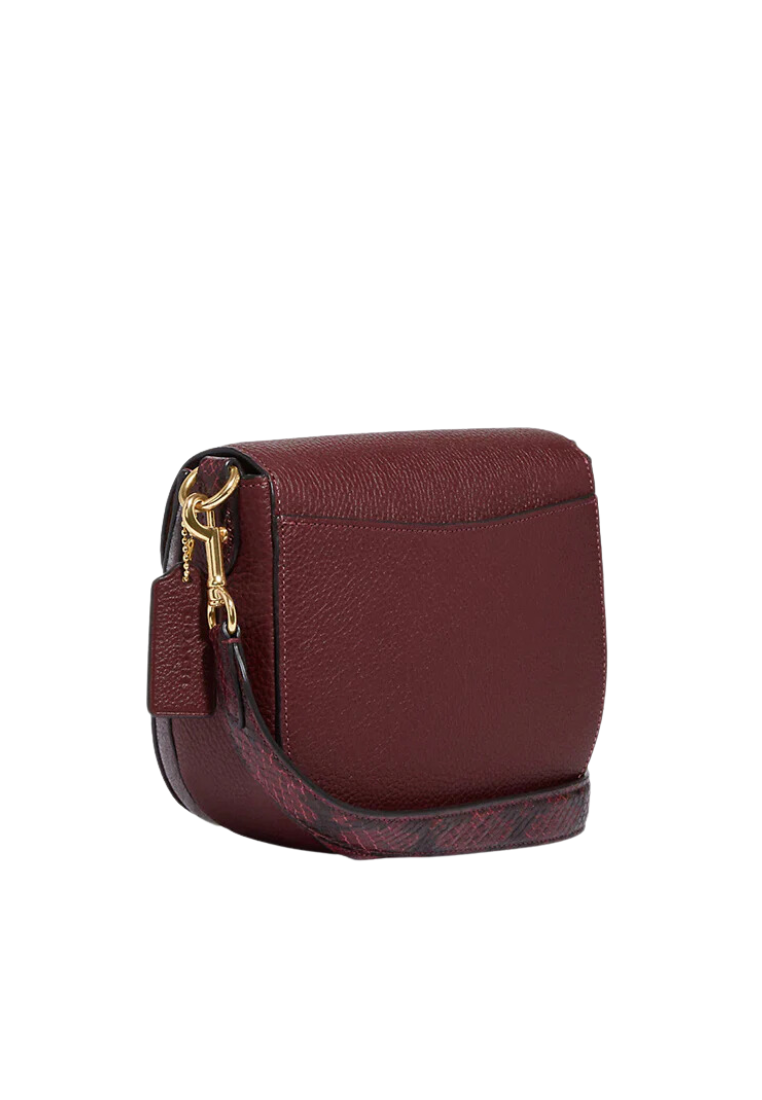 Coach Morgan CE566 Saddle Bag In Black Cherry Multi