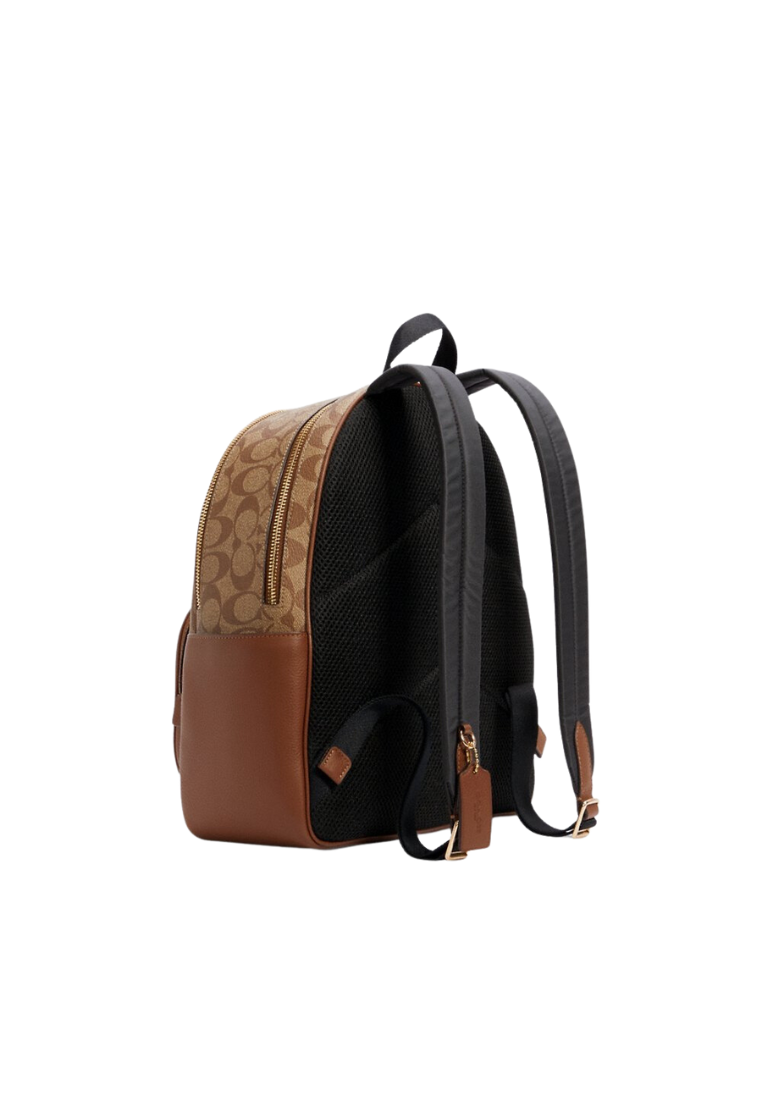 Coach Signature Court 5671 Backpack In Khaki Saddle