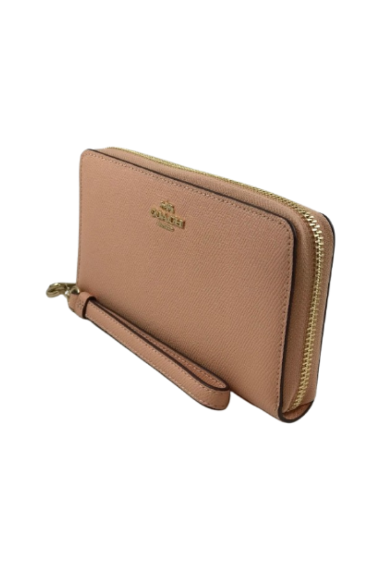 Coach Zip Around C3441 Long Wallet In Taupe