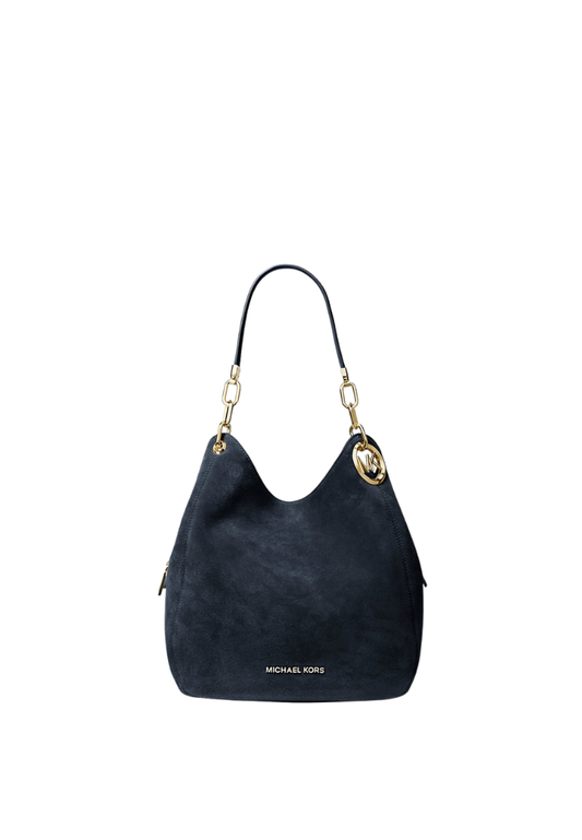 ( PREORDER ) Michael Kors Lillie Large Suede Shoulder Bag In Dress Blues 30F3G0LE3S