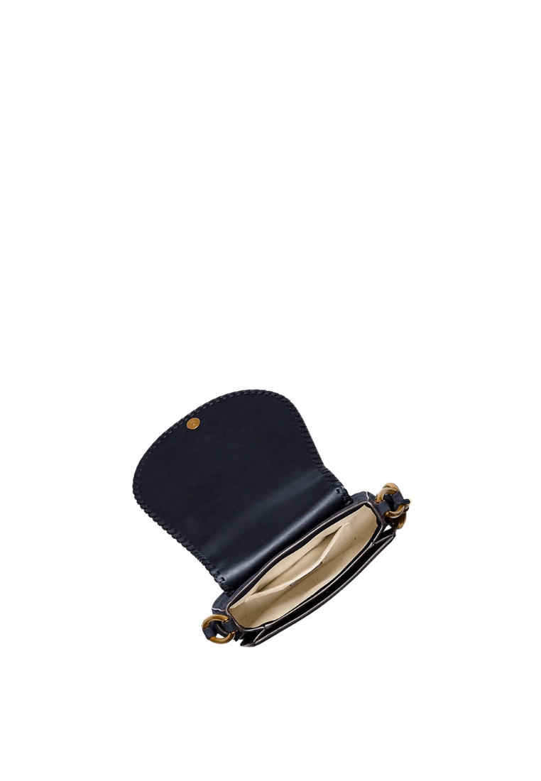 ( PREORDER ) Michael Kors Josie Medium Whipstitched Suede Saddle Bag In Dress Blues 30S6AQ5M6O