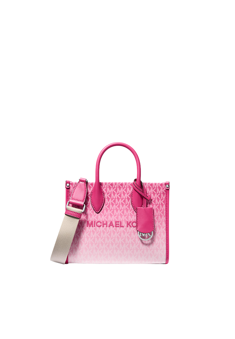 Michael Kors Mirella Small Signature Logo Ombre Crossbody Bag In Dragonfruit 35R5S7ZT0V