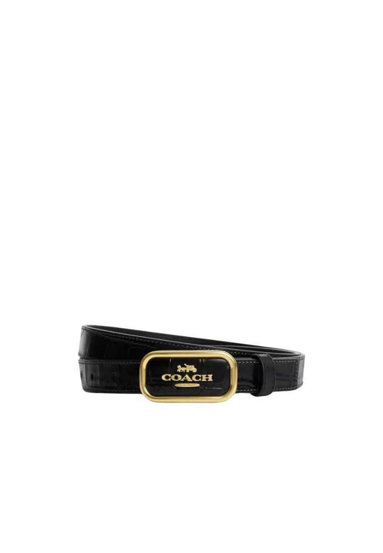 Coach Signature Buckle Cut To Size Morgan Belts In Black CR913