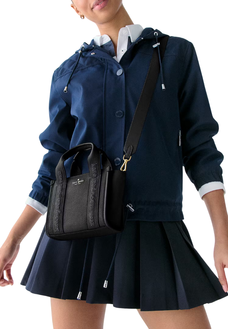 Kate Spade Kip Mini Leather Tote Bag In Black KL936