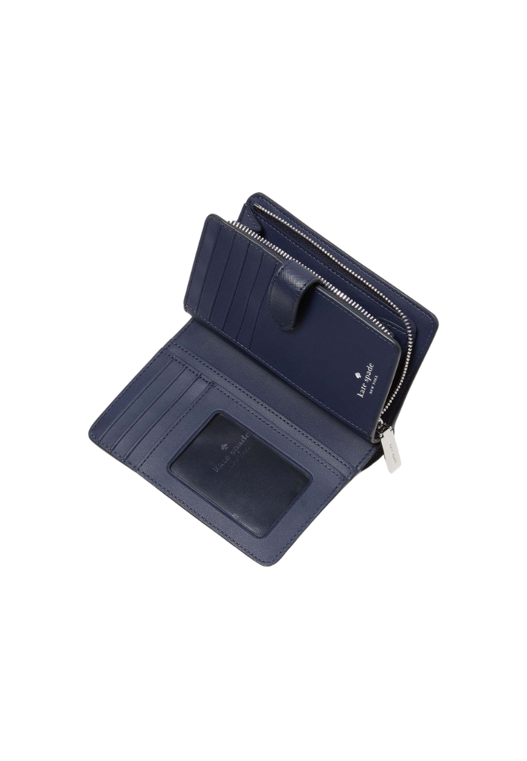 Kate Spade Schuyler Medium Wallet Bifold In Parisian Navy KG676