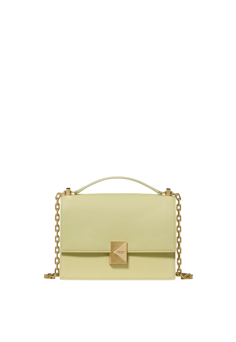 ( PREORDER ) Kate Spade Deco Chain Shoulder Bag In Pale Citron KI555
