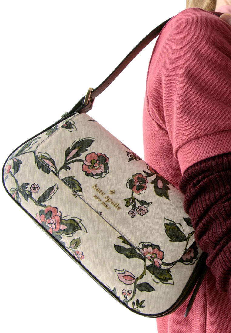 Kate Spade Madison Floral Small Handbag In Meringue Multi KL811