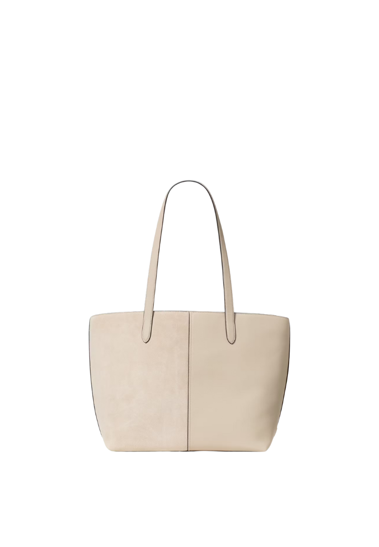 ( PREORDER ) Kate Spade 454 Suede Fringe Tote Bag In Light Sand KN585