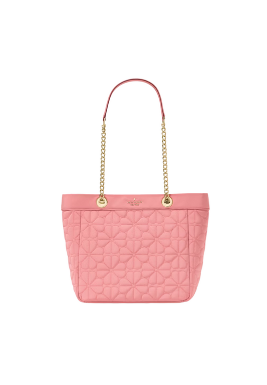Kate Spade Spade Flower Tote Bag Quilted Fabric In Terracotta KK156