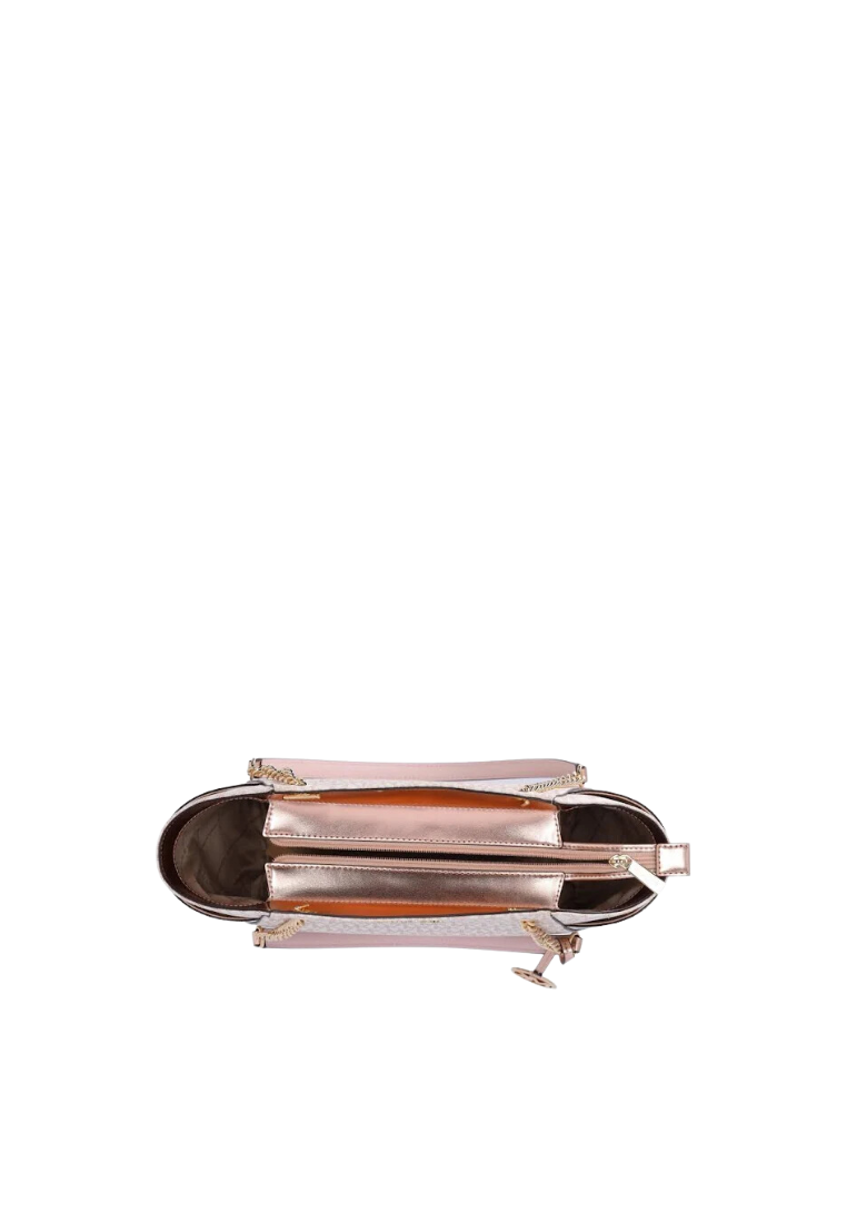Michael Kors Jet Set Large Logo Shoulder Bag In Rose Gold 35F4GTVE3M