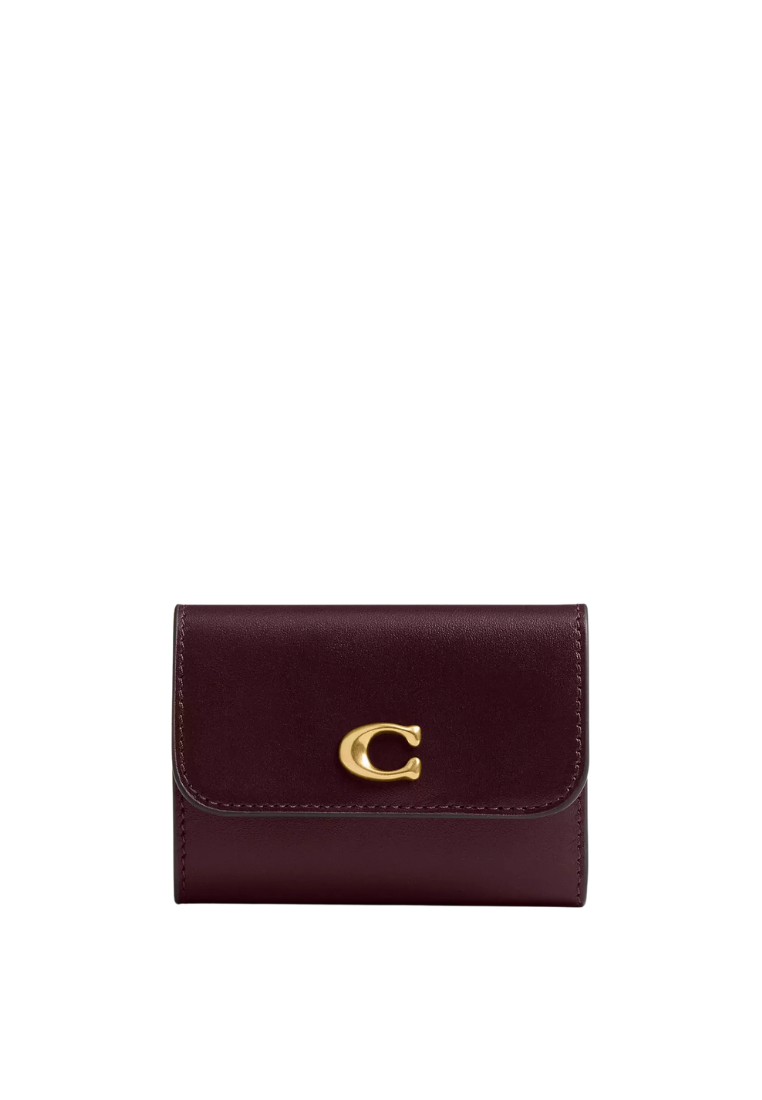 ( PREORDER ) Coach Essential Card Holder In Colorblock Wallet In Merlot Multi CBF60
