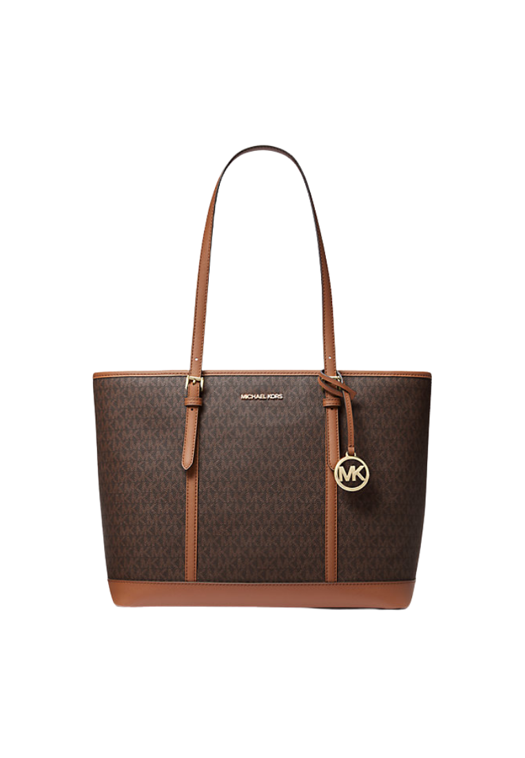 Michael Kors Jet Set Travel Large Logo Tote Bag In Brown 35T0GTVT3V