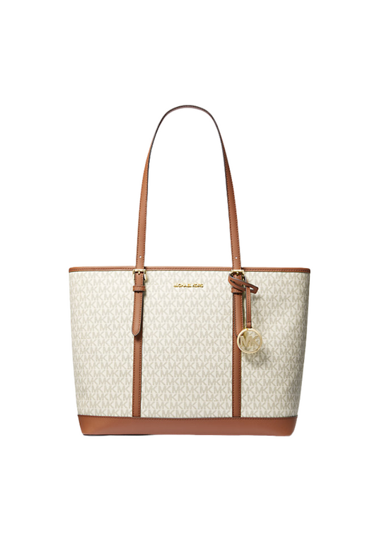 Michael Kors Jet Set Travel Large Logo Tote Bag In Vanilla 35T0GTVT3V