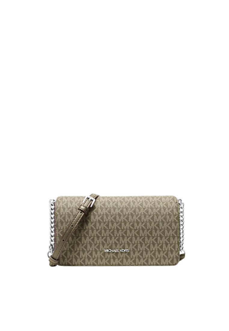Michael Kors Women's Jet Set Crossbody Bag Signature Logo In Olive 35F5STVC8V