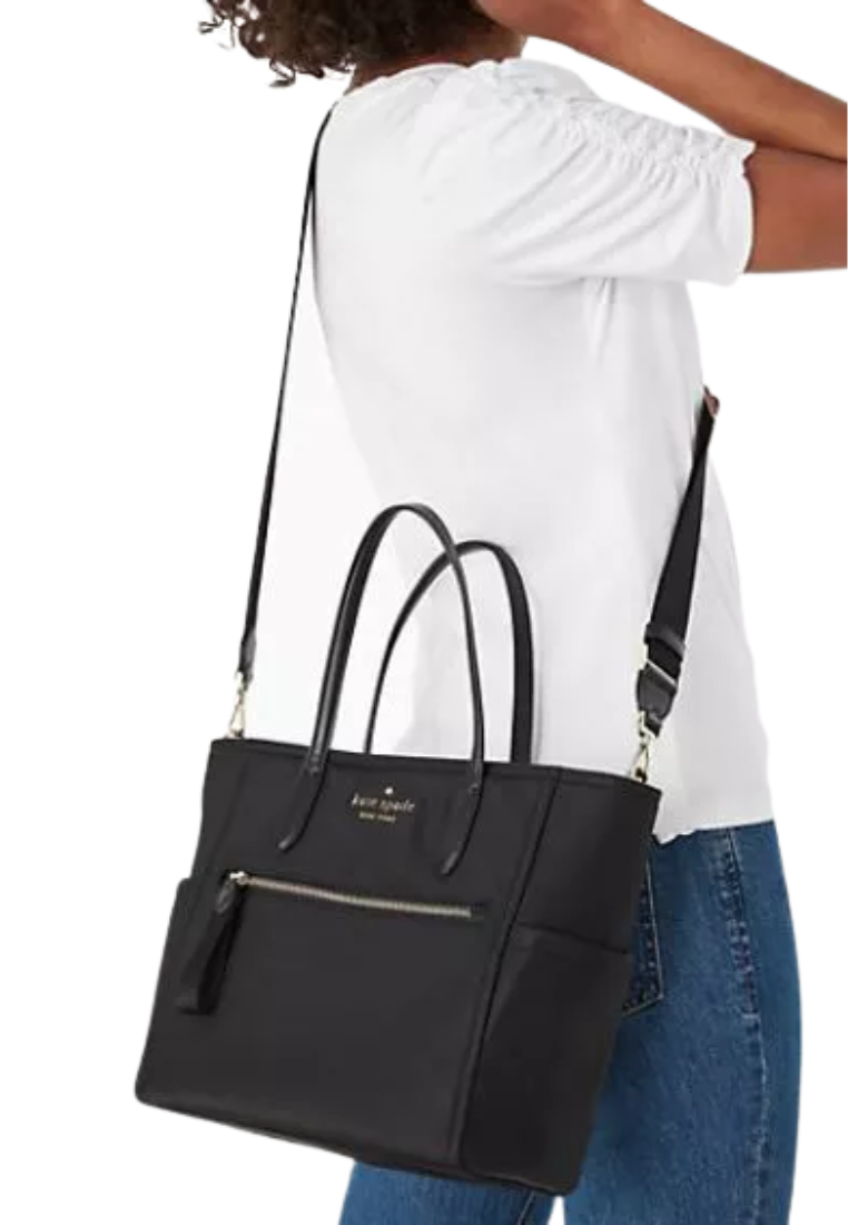 Kate Spade Chelsea Medium Tote Bag Nylon In Black KC526