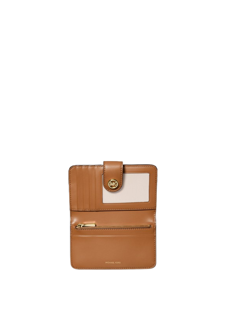 ( PREORDER ) Michael Kors MK Pop Charm Medium Signature Logo Print Denim Wallet In New Horizon 32S6G17F8C