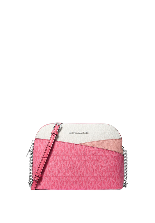 Michael Kors Jet Set Travel Color-Block Signature Logo Crossbody Bag In Hibiscus 35S5STVC6B