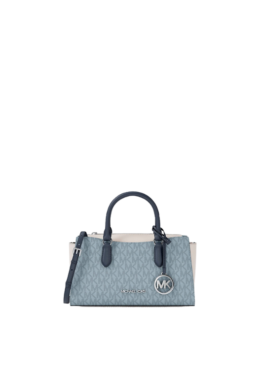 ( PREORDER ) Michael Kors Arden Small Color-Block Signature Logo Messenger Bag In Pale Ocean Multi 35S6S4XM1B
