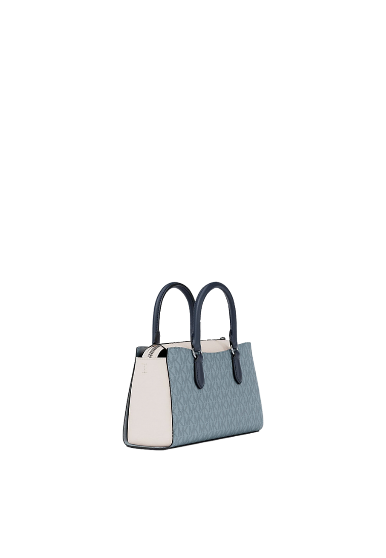 ( PREORDER ) Michael Kors Arden Small Color-Block Signature Logo Messenger Bag In Pale Ocean Multi 35S6S4XM1B