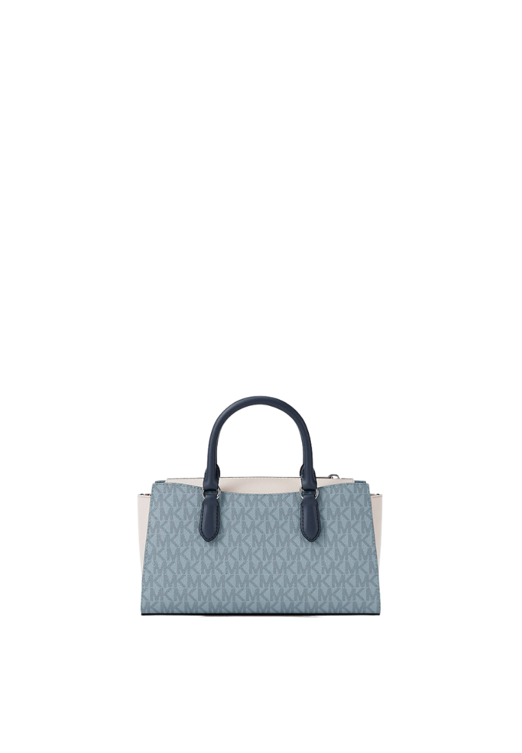 ( PREORDER ) Michael Kors Arden Small Color-Block Signature Logo Messenger Bag In Pale Ocean Multi 35S6S4XM1B